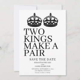 Zwei Könige machen eine Paarschwulenhochzeit Ankündigung