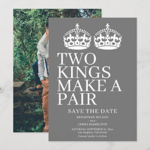 Zwei Könige machen eine Paarschwulenhochzeit Ankündigung