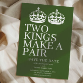 Zwei Könige machen eine Paarschwulenhochzeit Ankündigung