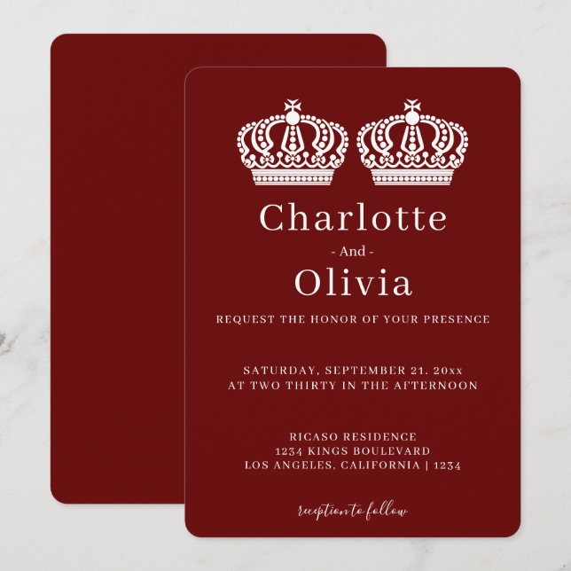 Zwei Königinnen machen eine paarige Hochzeit für G (Vorne/Hinten)