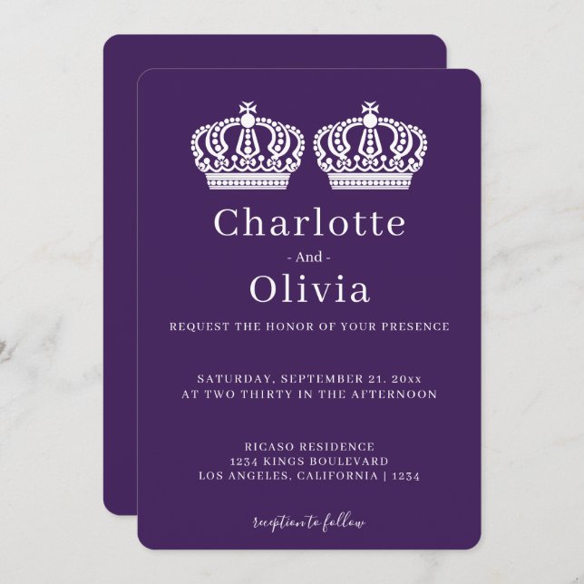 Zwei Königinnen machen eine paarige Hochzeit für G (Vorne/Hinten)