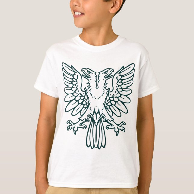 Zwei Kopfadler - Dunkelgrün T-Shirt (Vorderseite)