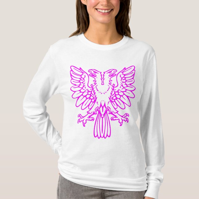 Zwei Kopfadler - Magenta T-Shirt (Vorderseite)
