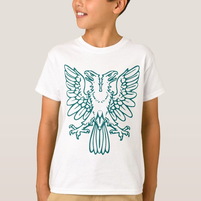 Zwei Kopfadler - Moss Green T-Shirt (Vorderseite)