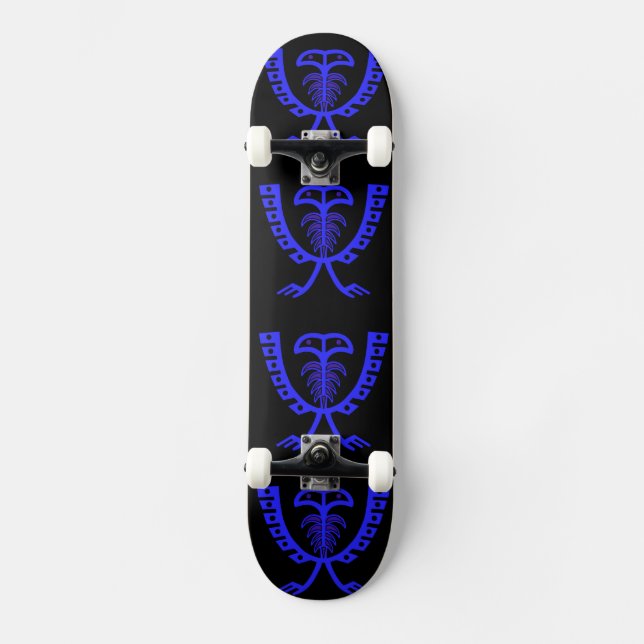 Zwei Kopfblaue Adlerskateboard Skateboard (Vorderseite)