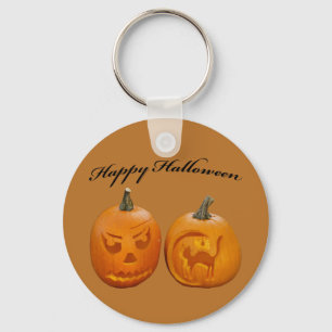 Zwei Kürbisse Frohes Halloween Schlüsselanhänger