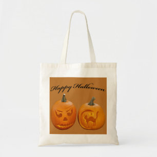 Zwei Kürbisse Frohes Halloween Tragetasche