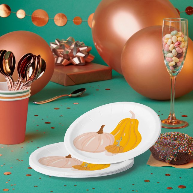Zwei Kürbisse Pappteller (Von Creator hochgeladen)