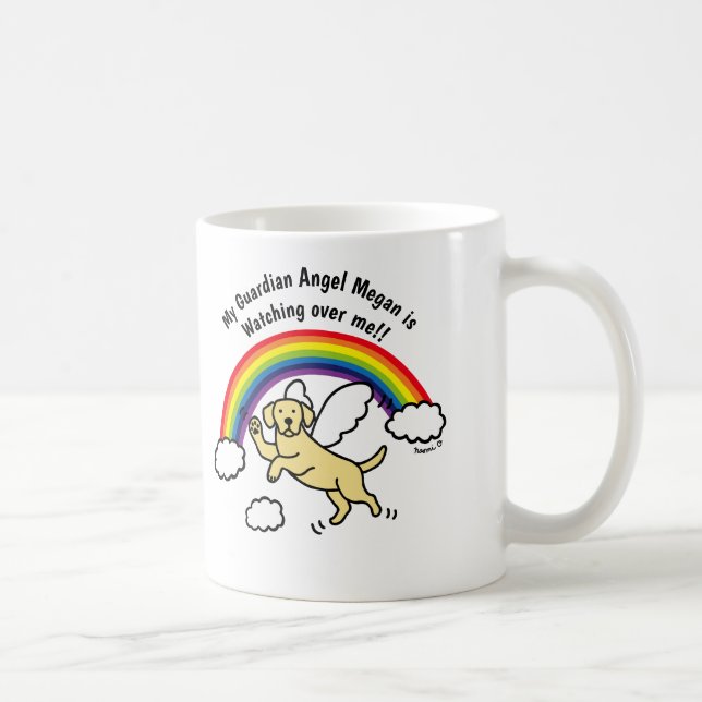 Zwei Labrador Guardian Angels (Rainbow Bridge)  Kaffeetasse (Rechts)