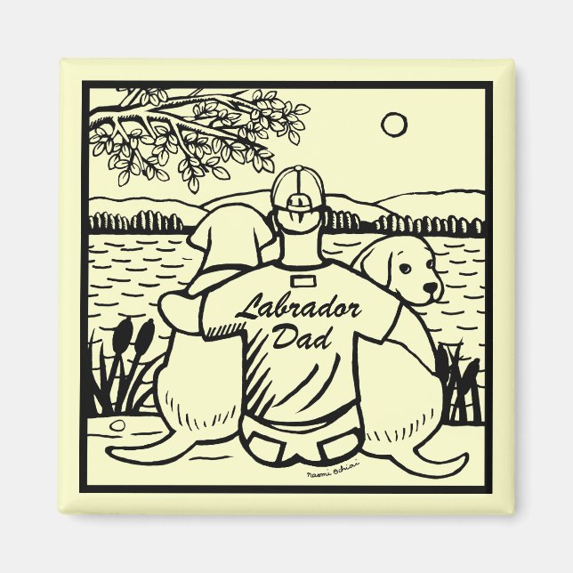 Zwei Labradoren und Vater Magnet (Vorne)