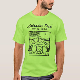 Zwei Labradors und Vater T-Shirt