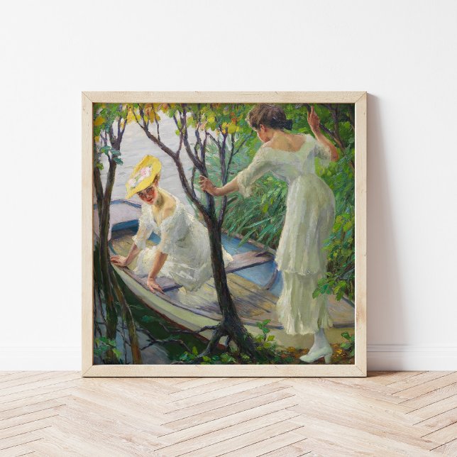 Zwei Ladys in einem Boot | Edward Cucuel Poster (Von Creator hochgeladen)