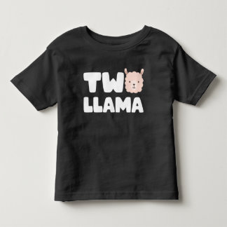 Zwei Lama 2. Geburtstag Llama Thema 2 Jahr alt Kleinkind T-shirt