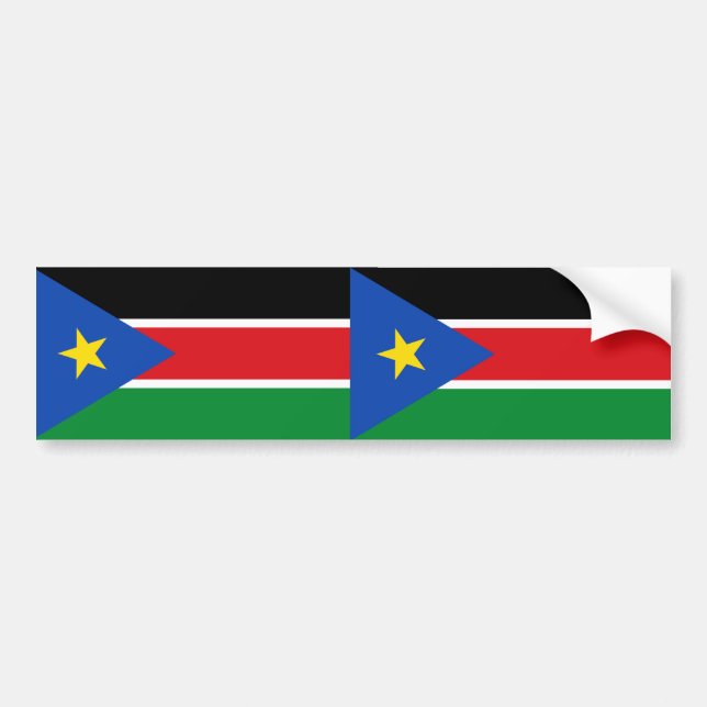 ZWEI Landesflagge Südsudan Autoaufkleber (Vorne)