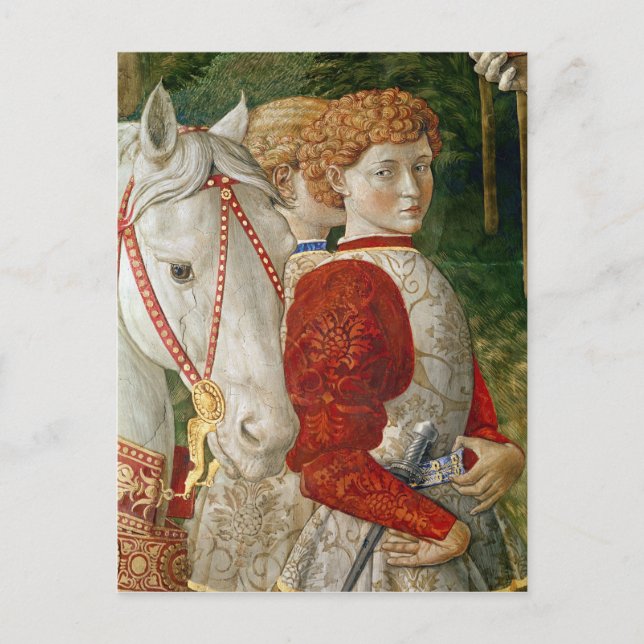 Zwei lebendige Zuschauer und der Vorsitzende von L Postkarte (Vorderseite)