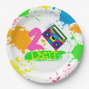 ZWEI LEGEN, um den 2. Geburtstag zu beenden, farbe Pappteller