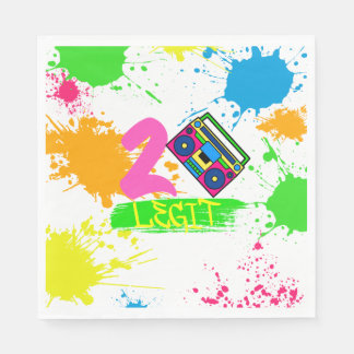 ZWEI LEGER, UM DEN 2. Geburtstag farbenfroh zu bee Serviette