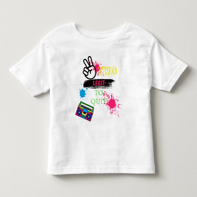 ZWEI LEGER, UM DEN 2. Geburtstag zu beenden - farb Kleinkind T-shirt (Vorderseite)