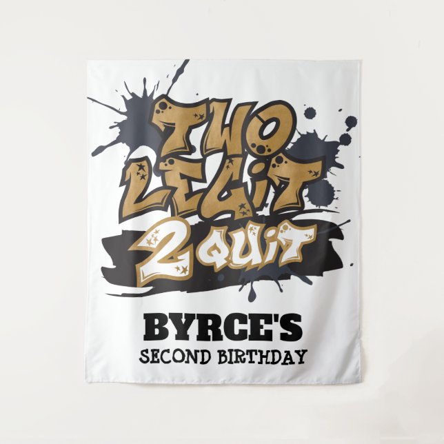 Zwei Legit 2 - Hintergrund verlassen Wandteppich (Vorderseite)