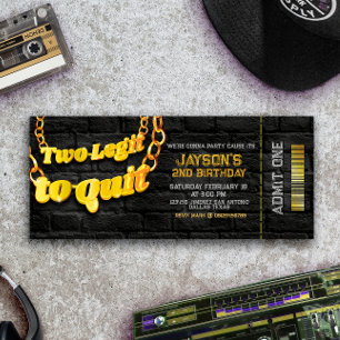 Zwei Legit Two Quit - 2. Geburtstag Einladung