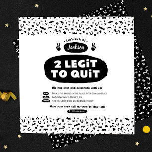 Zwei Legit zu beenden, 90er Hip Hop Geburtstag Einladung