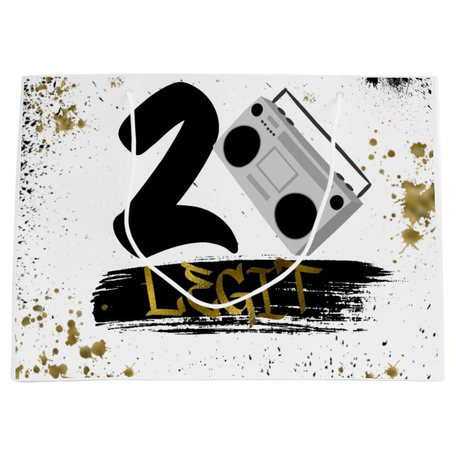 Zwei Legit zu beenden Geburtstag Große Geschenktüte (Vorderseite)