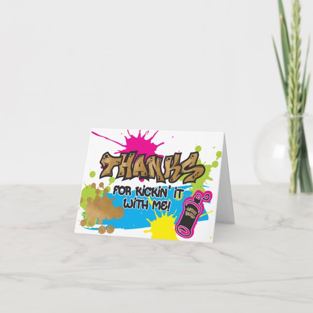 Zwei Legit zu verlassen Graffiti Stil Vielen Dank  Karte (Vorderseite)