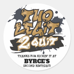 Zwei Legit zum Beenden von Round Stickers