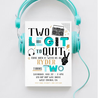 Zwei Legit zum Ende des zweiten Geburtstags Einladung