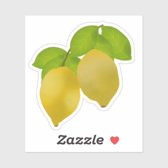 Zwei Lemon Aufkleber (Blatt)