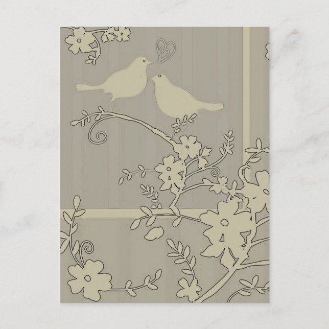 Zwei liebende Vögel ~ Postkarte (Vorderseite)