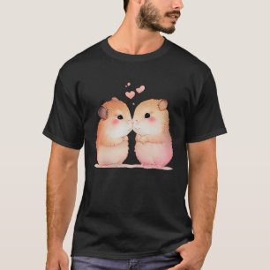 Zwei liebevolle Hamster in der Liebe Herz Valentin T-Shirt
