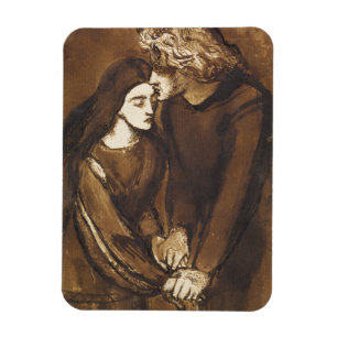 Zwei Liebhaber durch Dante Gabriel Rossetti Magnet