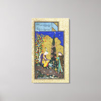 Zwei Liebhaber im blühenden Obstgarten