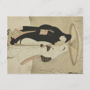 Zwei Liebhaber unter einem Schnee Postkarte