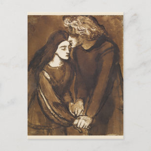 Zwei Liebhaber von Dante Gabriel Rossetti Postkarte