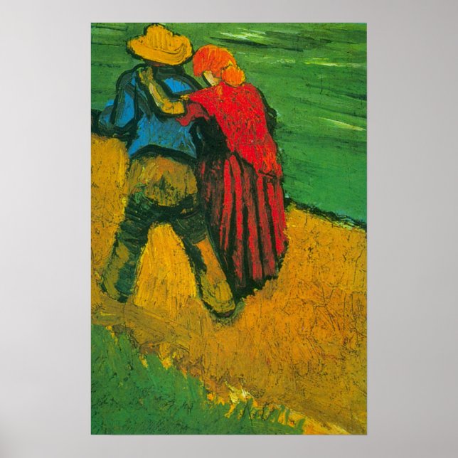 Zwei Liebhaber von Vincent van Gogh Poster (Vorne)