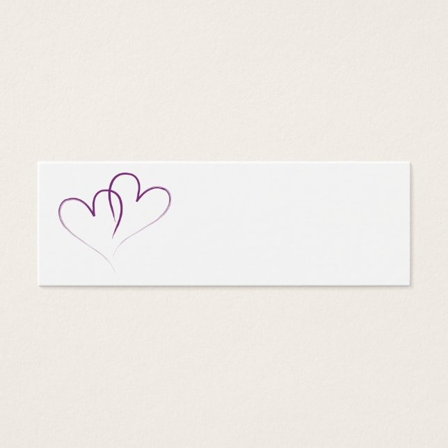 zwei lila Herzen verflochten (Vorderseite)