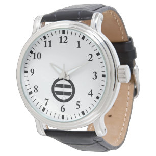 Zwei Linien im Kreis Armbanduhr