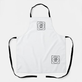 Zwei Logo Modern Weiße Geschäfts-Branding-Design Schürze