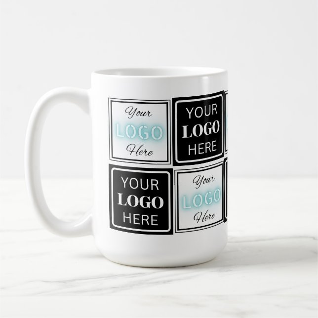 Zwei Logos Event White Simple Background Kaffeetasse (Links)