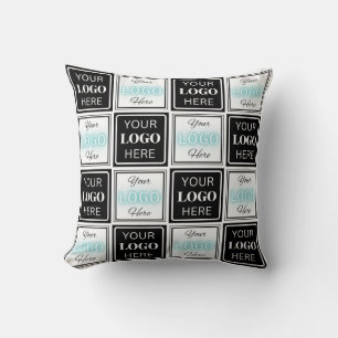 Zwei Logos Event White Simple Background Kissen