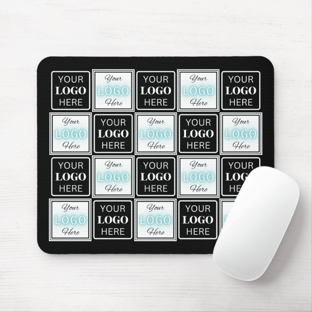 Zwei Logos Event White Simple Background Mousepad (Mit Mouse)