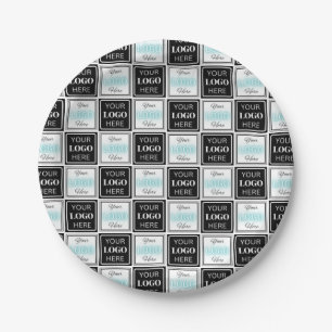 Zwei Logos Event White Simple Background Pappteller