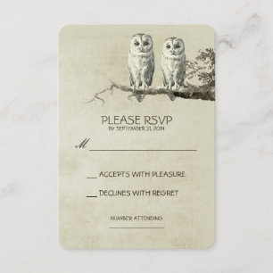 ZWEI LOVELL EIGNET RUSTIKWOLDER-RSVP-KARTEN RSVP KARTE