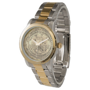 Zwei Löwen Judah Gold   Überwachung Armbanduhr