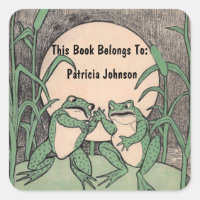 Zwei lustige grüne Kämpfer Lily Pad Vollmond