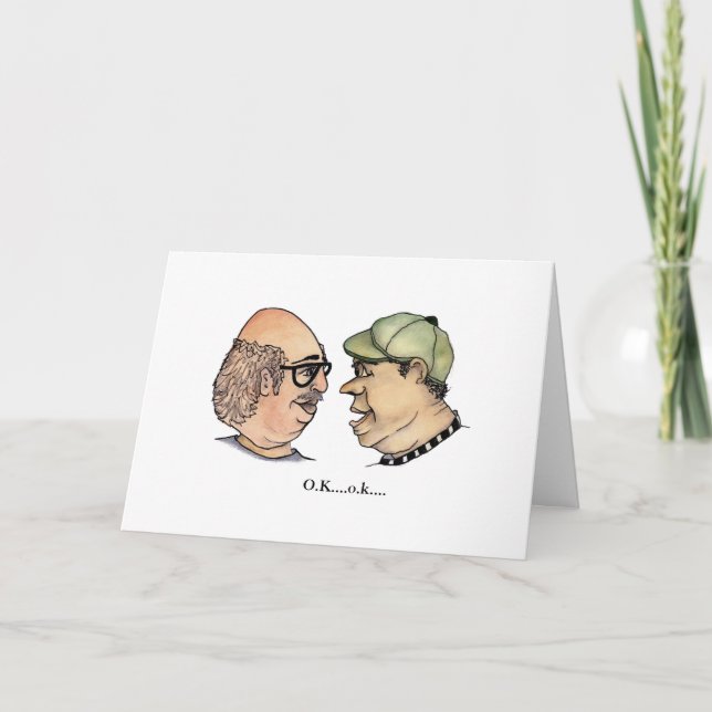 Zwei lustige Typ und ihre Med Karte (Vorderseite)