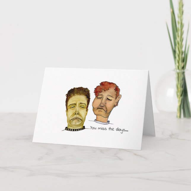 Zwei lustige Typ Vermissten die guten Ol Days Karte (Vorderseite)