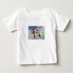 Zwei Macaw Sankt Baby T-shirt